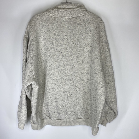 Vintage Cafe Gray Knit Pullover Sweatshirt XL 90s - Picture 2 of 5